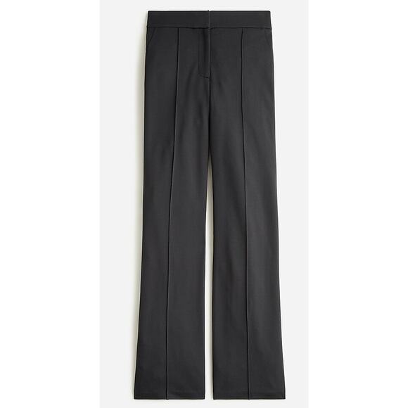 NWT J. Crew Black Demi-boot Ponte Pant Women's Sz 0 Knit Office Professional - Picture 1 of 6